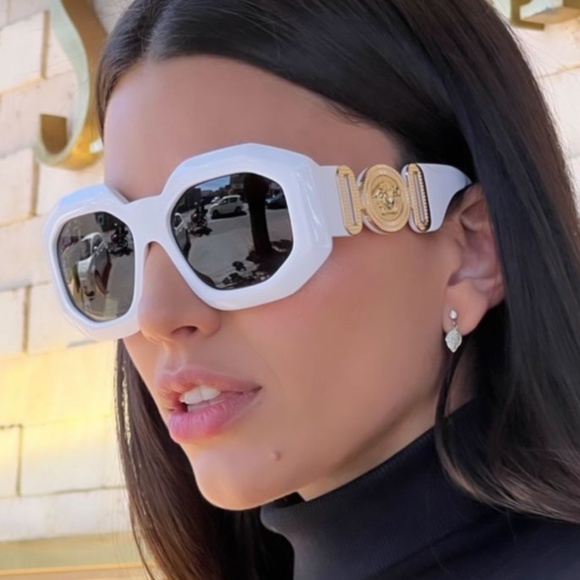 Versace Accessories New Versace Ve4425u 3487 White Gold Sunglasses